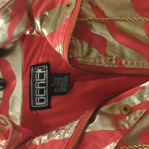 Red and Gold Mid-length Coat from the Collective Works by Berk 2 - Picture 3 of 12